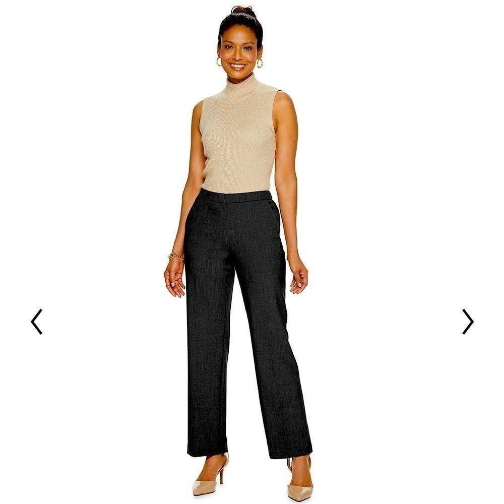 CROFT & BARROW PULL-ON PANTS SIZE 10P black color